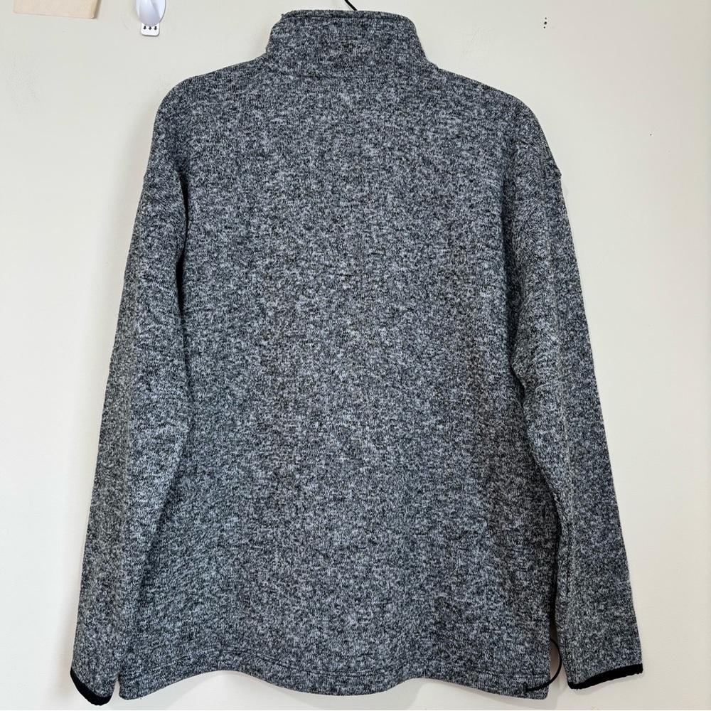 PINK Victoria's Secret oversize gray 1/3 Zip mock Neck slouchy knit sweatshirt S - Picture 2 of 16